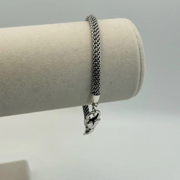 Brighton Beverly Glam Bracelet Add Charms J3960B Silver Plated Mesh 8" - Picture 3 of 11